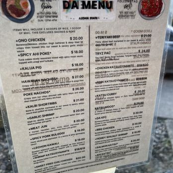 Grind Wit Tryz - Front of menu - Filipino Near Me - Portland, Oregon