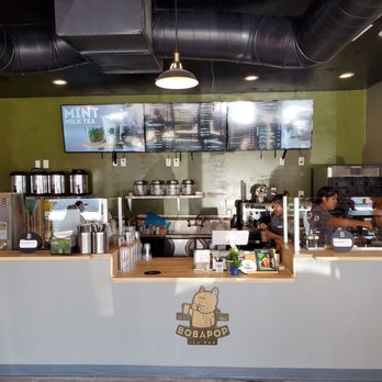BoBaPoP - Front counter with menu - Coffee & Tea Near Me - San Gabriel, California