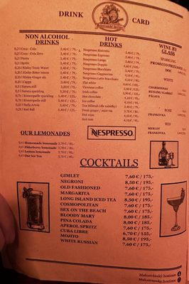 Menu photo 4 Malostranský hostinec Prague, PR Menu photo 4 Malostranský hostinec Prague, PR