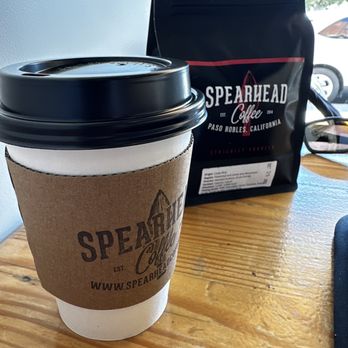 Spearhead Coffee - Pumpkin spice 1/2 sweetened latte and Costa Rica beans - Coffee & Tea Near Me - Paso Robles, California