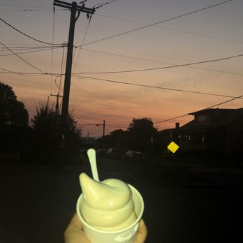 Homer - Sweet basil and grilled pear swirl soft serve!! - Mediterranean Near Me - Seattle, Washington Homer - Sweet basil and grilled pear swirl soft serve!! - Mediterranean Near Me - Seattle, Washington