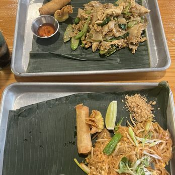 Malai Thai Street Eats - top: pad see ew bottom: pad thai - Thai Near Me - Houston, Texas Malai Thai Street Eats - top: pad see ew bottom: pad thai - Thai Near Me - Houston, Texas