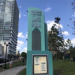 Lake eola park sign