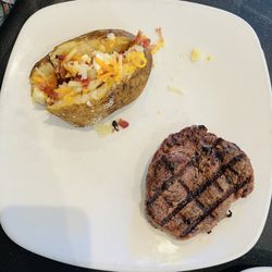 Blackstone Grille - Sirloin and loaded potatoe