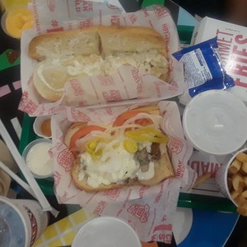 Charleys Cheesesteaks - A delicious cheese steak with onions, mushrooms, and peppers. - Fast Food Near Me - Washington Dc, District of Columbia