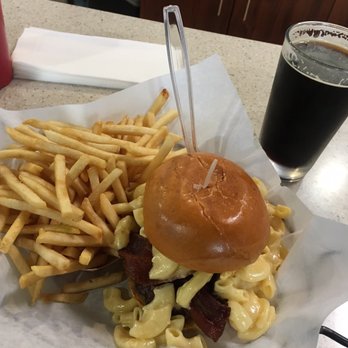 Ty's Burger House - The Mac n Cheese with bacon burger with a local pour! - Burgers Near Me - Oceanside, California Ty's Burger House - The Mac n Cheese with bacon burger with a local pour! - Burgers Near Me - Oceanside, California