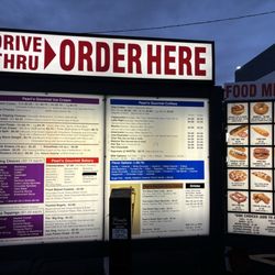 Pearl’s Parkview Cafe - Drive thru menu