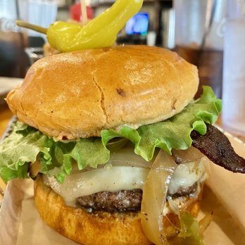 Hops Burger Bar - Imagine that first bite of this juicy Diablo Burger... Yeah, my mouth is watering too - Burgers Near Me - Greensboro, North Carolina Hops Burger Bar - Imagine that first bite of this juicy Diablo Burger... Yeah, my mouth is watering too - Burgers Near Me - Greensboro, North Carolina