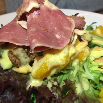 Moeders - Miss Pumpkin- pastrami, roasted pumpkin, seeds, figs & lettuce w/ orange dressing - Modern European Near Me - Amsterdam, New Hampshire Moeders - Miss Pumpkin- pastrami, roasted pumpkin, seeds, figs & lettuce w/ orange dressing - Modern European Near Me - Amsterdam, New Hampshire