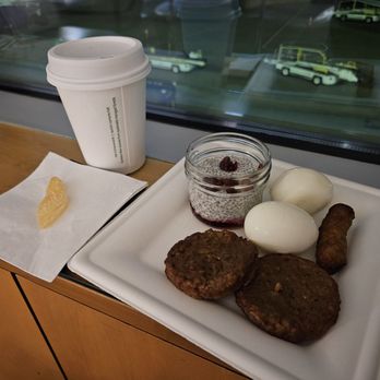 Delta Sky Club - Chia seed pudding, vegetarian sausage. - Airport Lounges Near Me - Portland, Oregon Delta Sky Club - Chia seed pudding, vegetarian sausage. - Airport Lounges Near Me - Portland, Oregon
