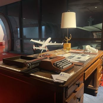 TWA Hotel - Howard Hughes desk. Sit in the chair. Very comfortable. - Hotels Near Me - New York, New York TWA Hotel - Howard Hughes desk. Sit in the chair. Very comfortable. - Hotels Near Me - New York, New York