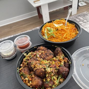 Wok On Fire - Vegetable Manchurian Dry Szechuan Noodles Veg - Chinese Near Me - Cary, North Carolina Wok On Fire - Vegetable Manchurian Dry Szechuan Noodles Veg - Chinese Near Me - Cary, North Carolina