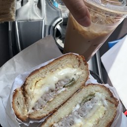 Egg, Sausage & Cheese Sandwich Breakfast