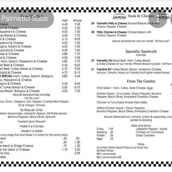 Palmetto Subs - Menu - Sandwiches Near Me - Florence, South Carolina Palmetto Subs - Menu - Sandwiches Near Me - Florence, South Carolina