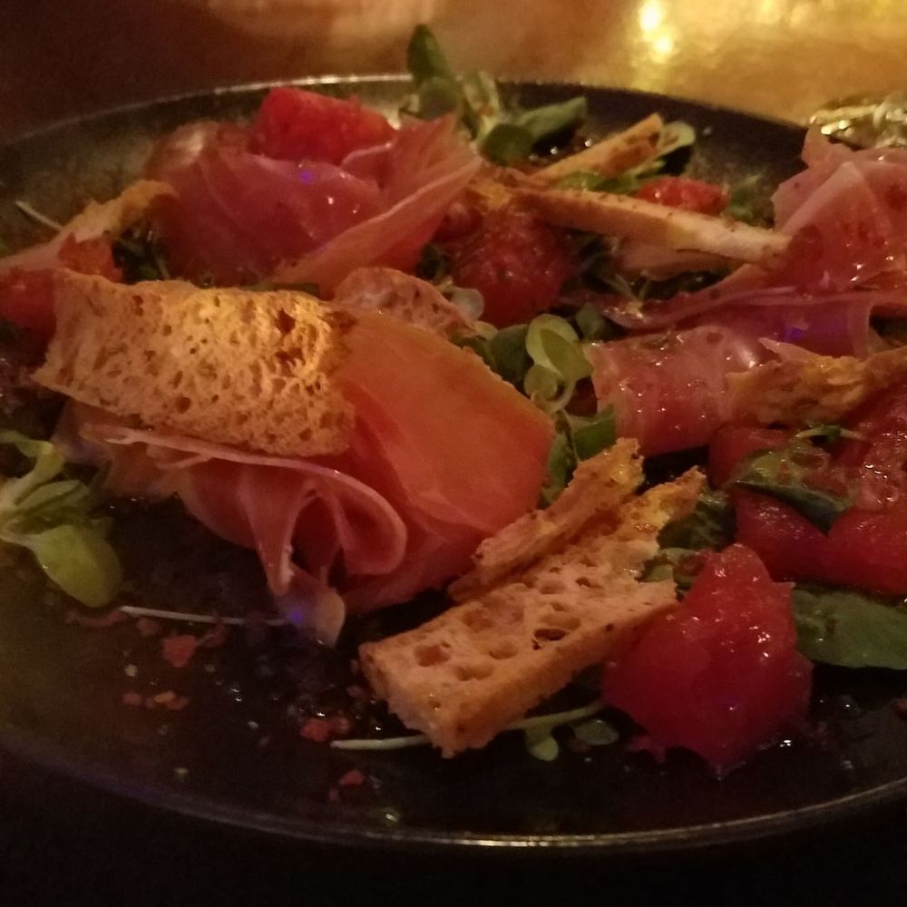 Le Bon Crubeen - Watermelon prosciutto salad. - French Near Me - Dublin, D Le Bon Crubeen - Watermelon prosciutto salad. - French Near Me - Dublin, D