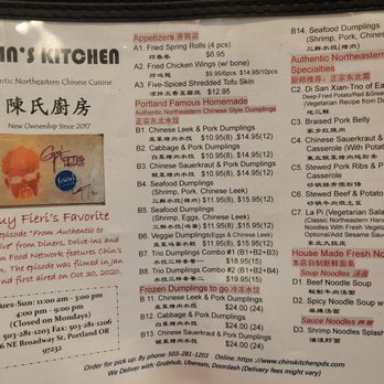 Chin's Kitchen - Menu (Dec 2023) - Chinese Near Me - Portland, Oregon