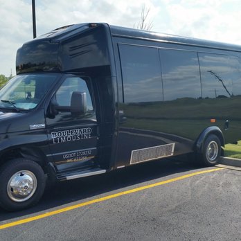 Boulevard Limousine - 14-Passenger Executive Limo Bus at Johnny's in Olathe.  This vehicle is great for weddings, concerts, and corporate outings - Limos Near Me