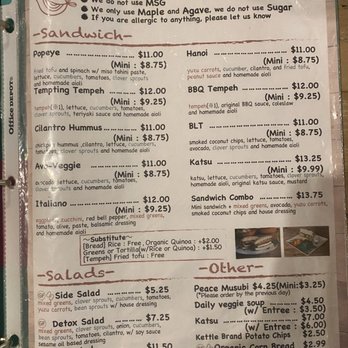 Peace Café - Menu - Vegan Near Me - Honolulu, Hawaii Peace Café - Menu - Vegan Near Me - Honolulu, Hawaii