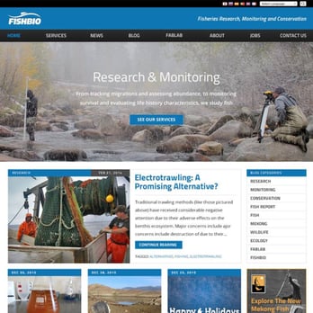 Golden Leaf Designs - One of our favorite local companies to work with, FISHBIO is a fisheries and environmental consulting company! - Web Design Near Me Golden Leaf Designs - One of our favorite local companies to work with, FISHBIO is a fisheries and environmental consulting company! - Web Design Near Me