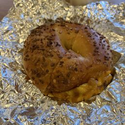 Egg and cheese bagel Egg and cheese bagel