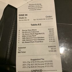 House of Chong - Tab.. prices very reasonable for what we ordered.