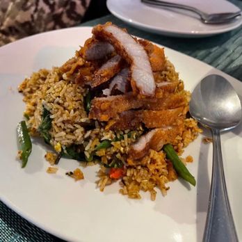 Baan Siam - Shrimp chili paste fried rice with crispy pork belly - Thai Near Me - Washington, DC, District of Columbia