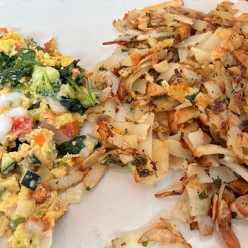Stacks - Plant Based Hash with Scrambled Eggs - Breakfast & Brunch Near Me - Morgan Hill, California Stacks - Plant Based Hash with Scrambled Eggs - Breakfast & Brunch Near Me - Morgan Hill, California