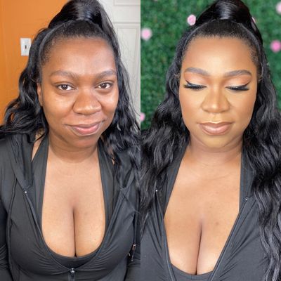 Makeup Before & After - Our goal is to ensure every guest is satisfied and uplifted with confidence from the aesthetic core of makeup artistry. Embellishing extensive make-up creativity by servicing a diverse range of looks, beats and styles. Enhance your natural beauty, feel great and look beautiful. Check out our latest before and after work. Schedule now. 2159177850 Makeup Before & After - Our goal is to ensure every guest is satisfied and uplifted with confidence from the aesthetic core of makeup artistry. Embellishing extensive make-up creativity by servicing a diverse range of looks, beats and styles. Enhance your natural beauty, feel great and look beautiful. Check out our latest before and after work. Schedule now. 2159177850