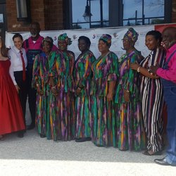 Yamacraw Performing Arts Center - Left to right: Gino Castillo, Rebecca Flaherty, McIntosh County Shouters and Laiken Love.