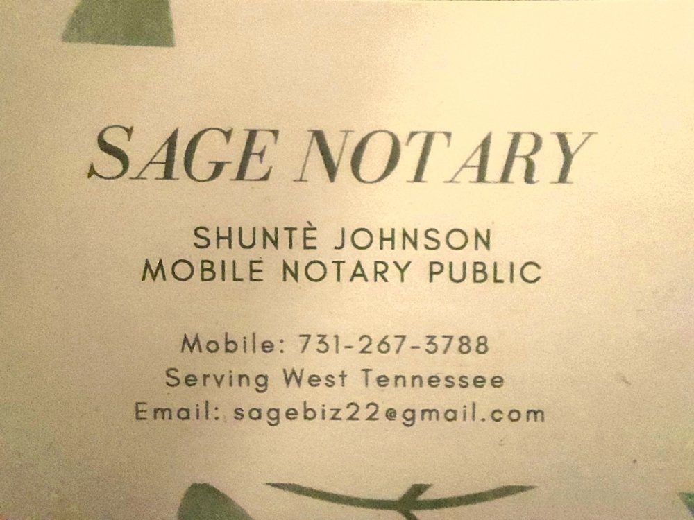 SAGE NOTARY Jackson, Tennessee Notaries Phone Number Yelp