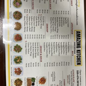 Amazing Kitchen - Menu - Chinese Near Me - Madera, California