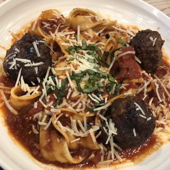 The Shores Restaurant - Homemade pappardelle arrabiatta with meatballs - New American Near Me - Oxnard, California The Shores Restaurant - Homemade pappardelle arrabiatta with meatballs - New American Near Me - Oxnard, California