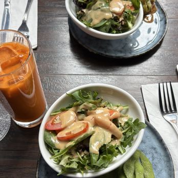 MISC - Crispy Vegetable Dumpling, salad and Edamame. - Thai Near Me - Brooklyn, New York