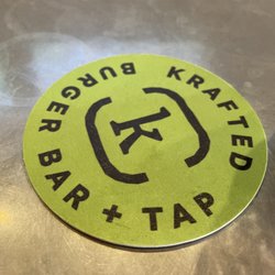 Krafted Burger Bar + Tap - This is a coaster. Seriously.
