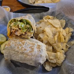Cherry Street East - Buffalo Chicken Wrap with lettuce, red onion, and bleu cheese.