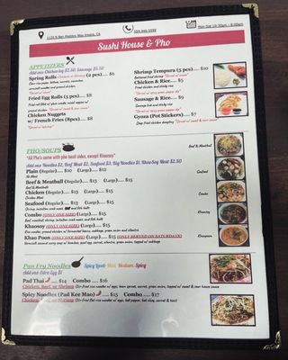 Menu photo 1 Sushi House & Pho Visalia, CA