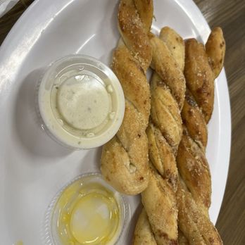 Pier 49 Pizza - "Brad" sticks with dipping sauce - Pizza Near Me - Draper, Utah