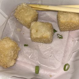 Picked up a piece of tofu and found 2 hairs