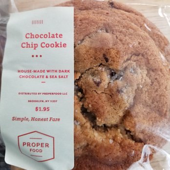 Proper Food - a chocolate chip cookie wrapped in plastic - Coffee & Tea Near Me - New York, New York Proper Food - a chocolate chip cookie wrapped in plastic - Coffee & Tea Near Me - New York, New York