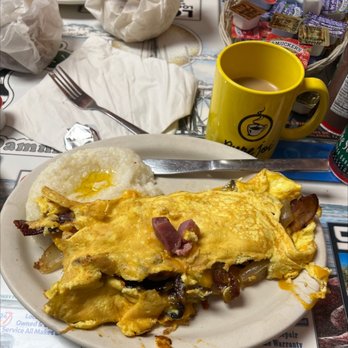 T-Coon's - Bacon Omelet add ham - Breakfast & Brunch Near Me - Lafayette, Louisiana T-Coon's - Bacon Omelet add ham - Breakfast & Brunch Near Me - Lafayette, Louisiana