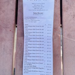 Matouk Factory Store - We got out cheap! Lady before us spent $3k
