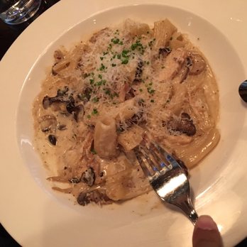 Abruzzo Italian Kitchen - Mushroom pasta (carbonara pasta is not on dinner menu anymore). June 2019. - Italian Near Me - Whitefish, Montana Abruzzo Italian Kitchen - Mushroom pasta (carbonara pasta is not on dinner menu anymore). June 2019. - Italian Near Me - Whitefish, Montana