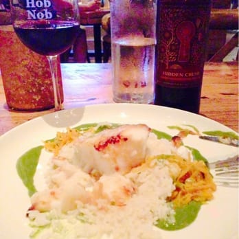 Hob Nob - Coconut rice and Seabass. Thai flavors. Yummy! - New American Near Me - Naples, Florida