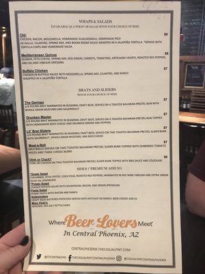 Menu photo 7 The Casual Pint - Central Phoenix Phoenix, AZ Menu photo 7 The Casual Pint - Central Phoenix Phoenix, AZ
