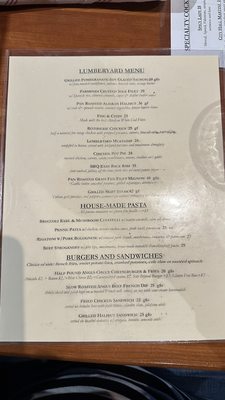 Menu photo 8 Lumberyard Laguna Beach, CA