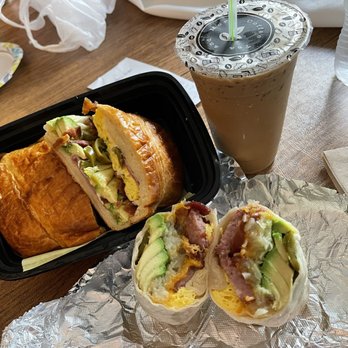 J C Donuts - Ultimate Croissant Sausage Egg Bacon and Chess Burrito Vietnamese ice coffee 20 ounces - Donuts Near Me - Aliso Viejo, California J C Donuts - Ultimate Croissant Sausage Egg Bacon and Chess Burrito Vietnamese ice coffee 20 ounces - Donuts Near Me - Aliso Viejo, California