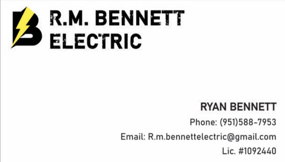 Slide of R M Bennett Electric