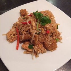 The House Authentic Thai Cuisine - Chicken and tofu pad Thai. It was amazing!