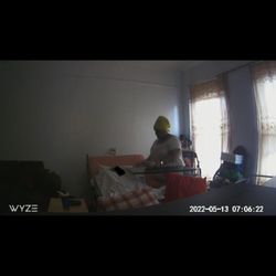 Platinum Home Health Care - Clearly the aide isn't wearing a mask during COVID while taking care of a immune compromised patient