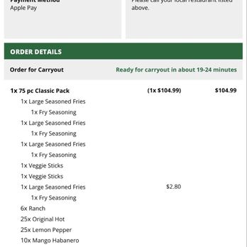 Wingstop - Receipt - Chicken Wings Near Me - Dallas, Texas Wingstop - Receipt - Chicken Wings Near Me - Dallas, Texas